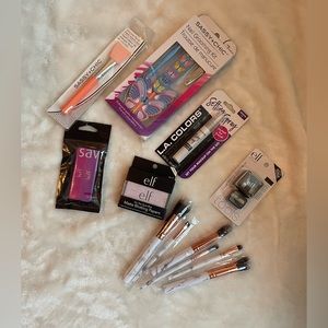 Beauty Goodies. Brushes, nail files, blotting papers, pencil sharpener, ect.